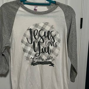 Small ivory Ella medium length tee